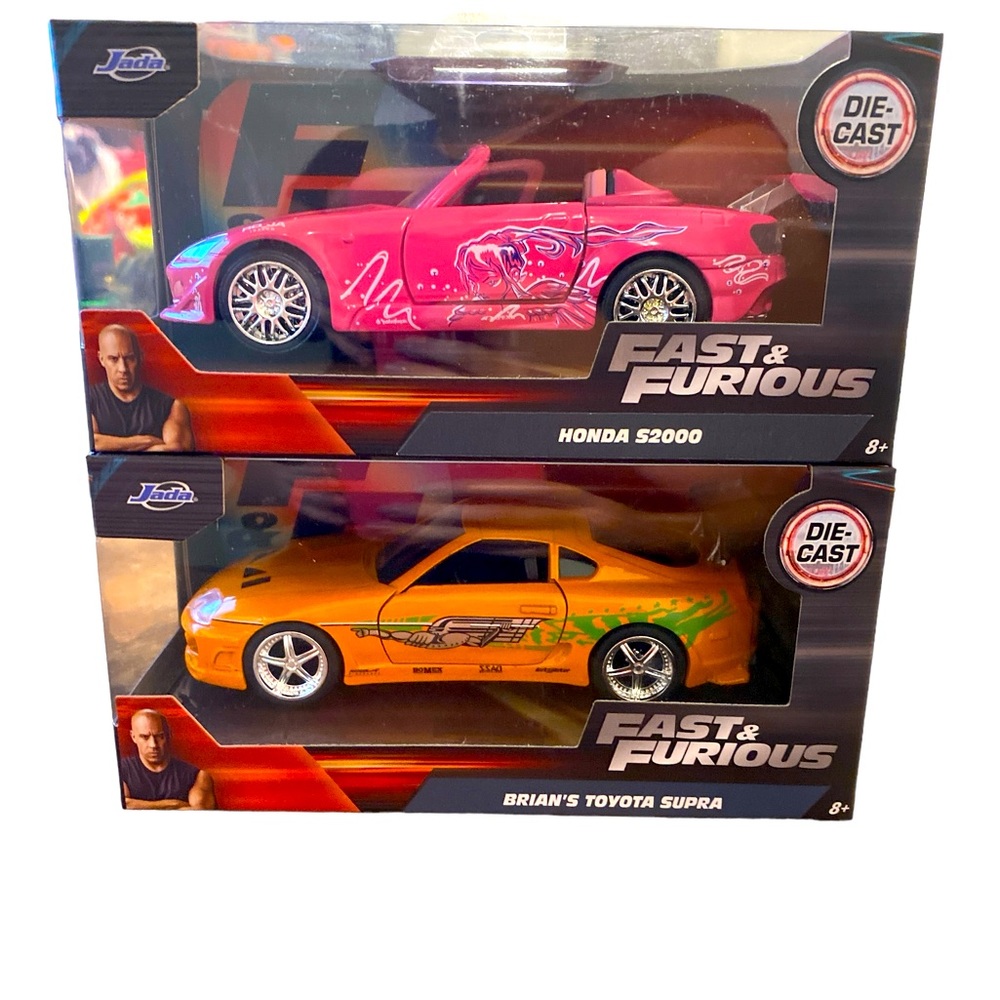 NEW Fast & Furious Die-cast Cars; HondaS2000 and Brian’s Toyota Supra